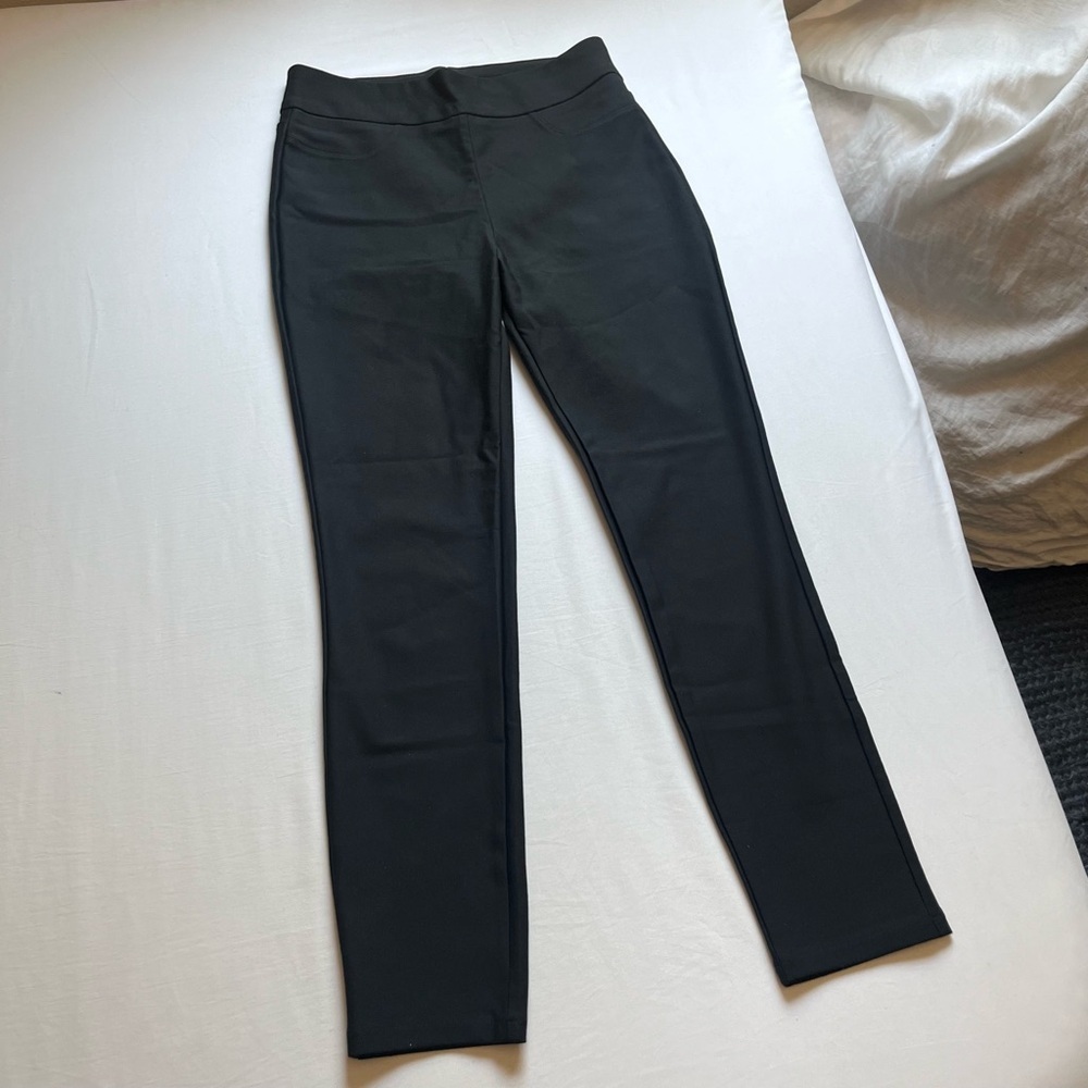 HONEYLOVE black knit‎ elastic waist slim skinny stretch pants